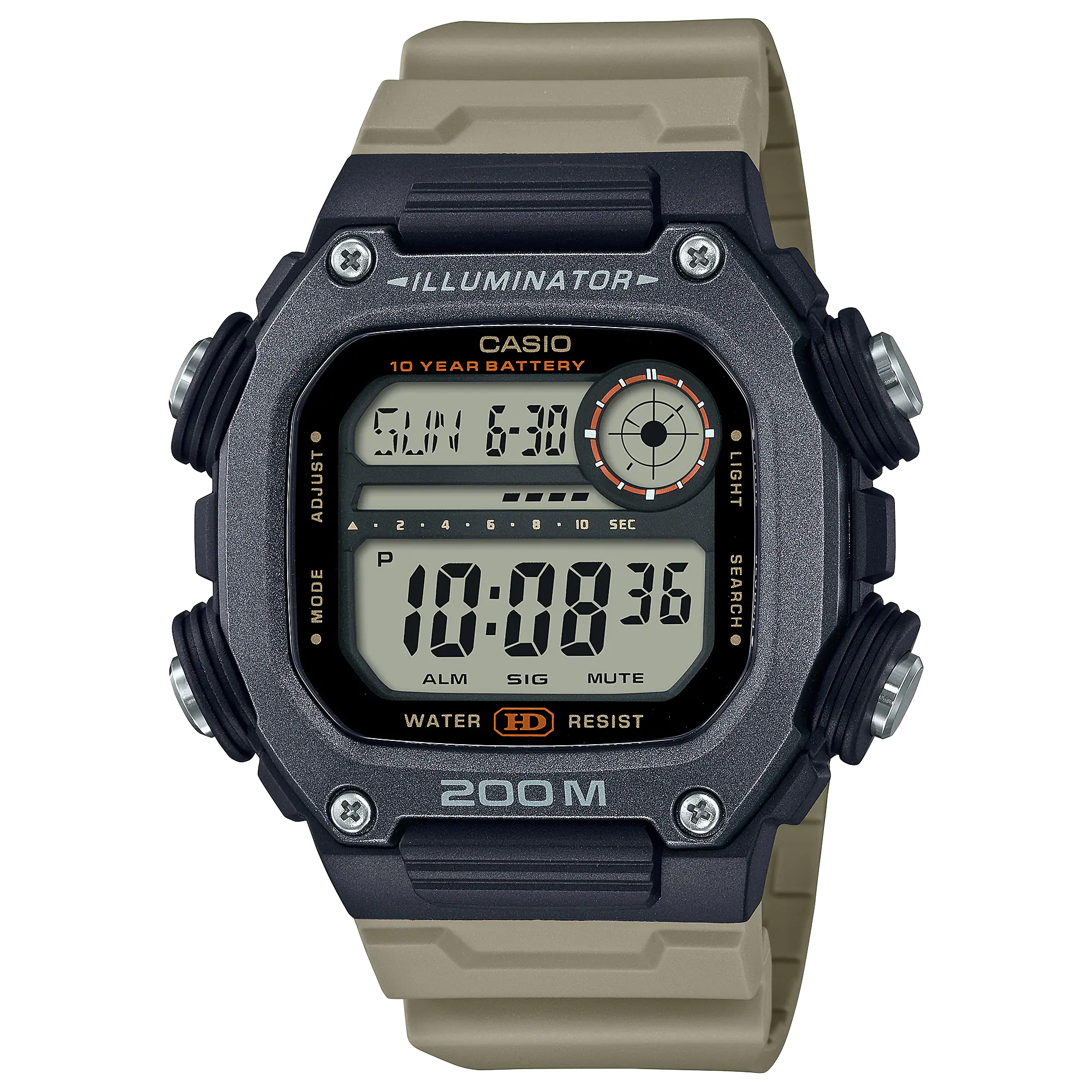 Casio Digital with Extra Long band Unisex DW291HX-5A