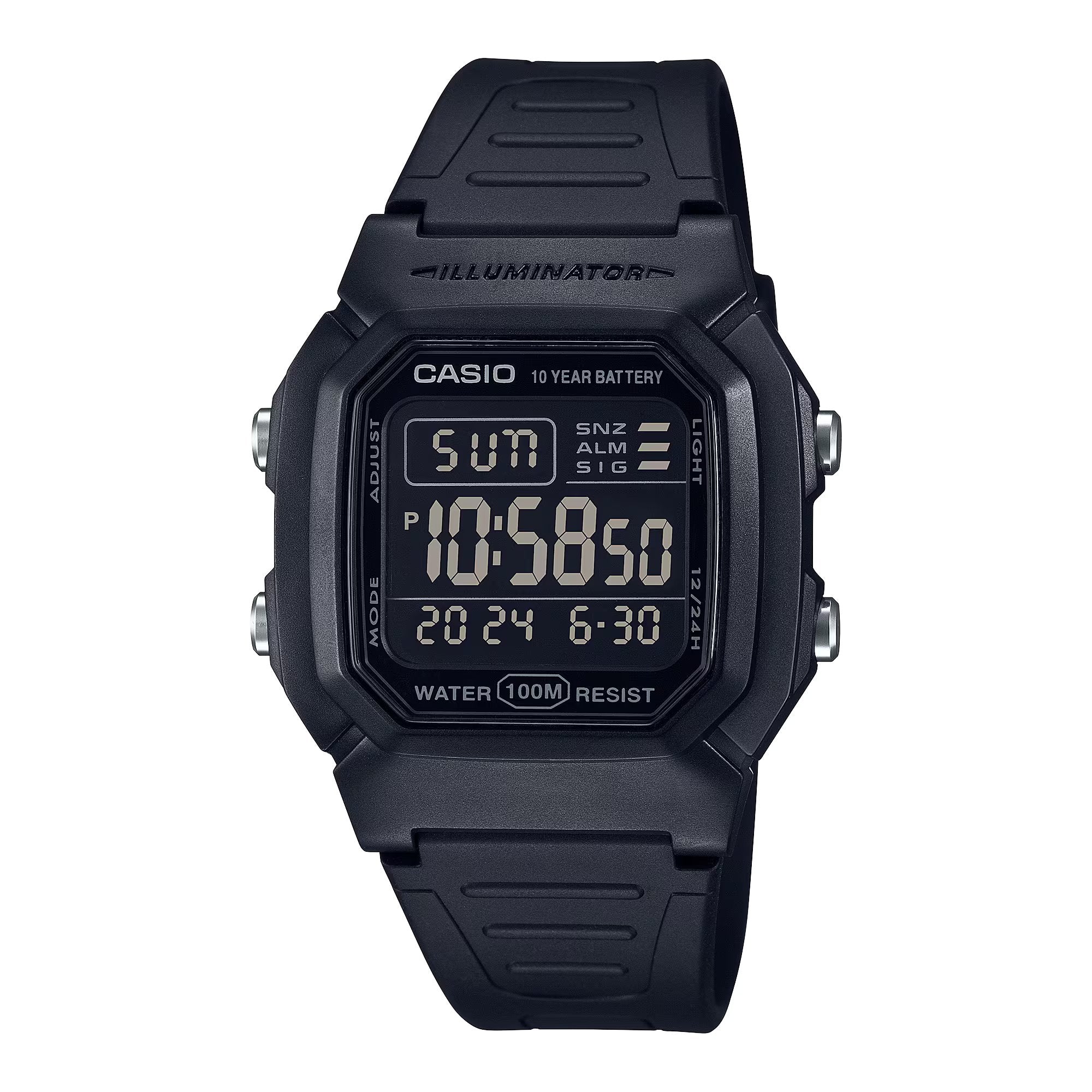 Casio 10 Year Battery Digital Watch W800H-1B