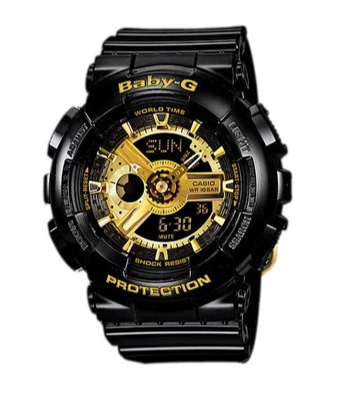 Baby G Digital & Analogue Watch Black and Gold Series BA110X-1A / BA-110X-1A