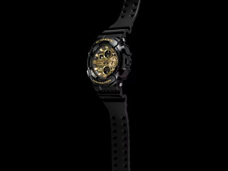 G-Shock Digital & Analogue Watch Black and Gold Series GA140GB-1A1 / GA-140GB-1A1