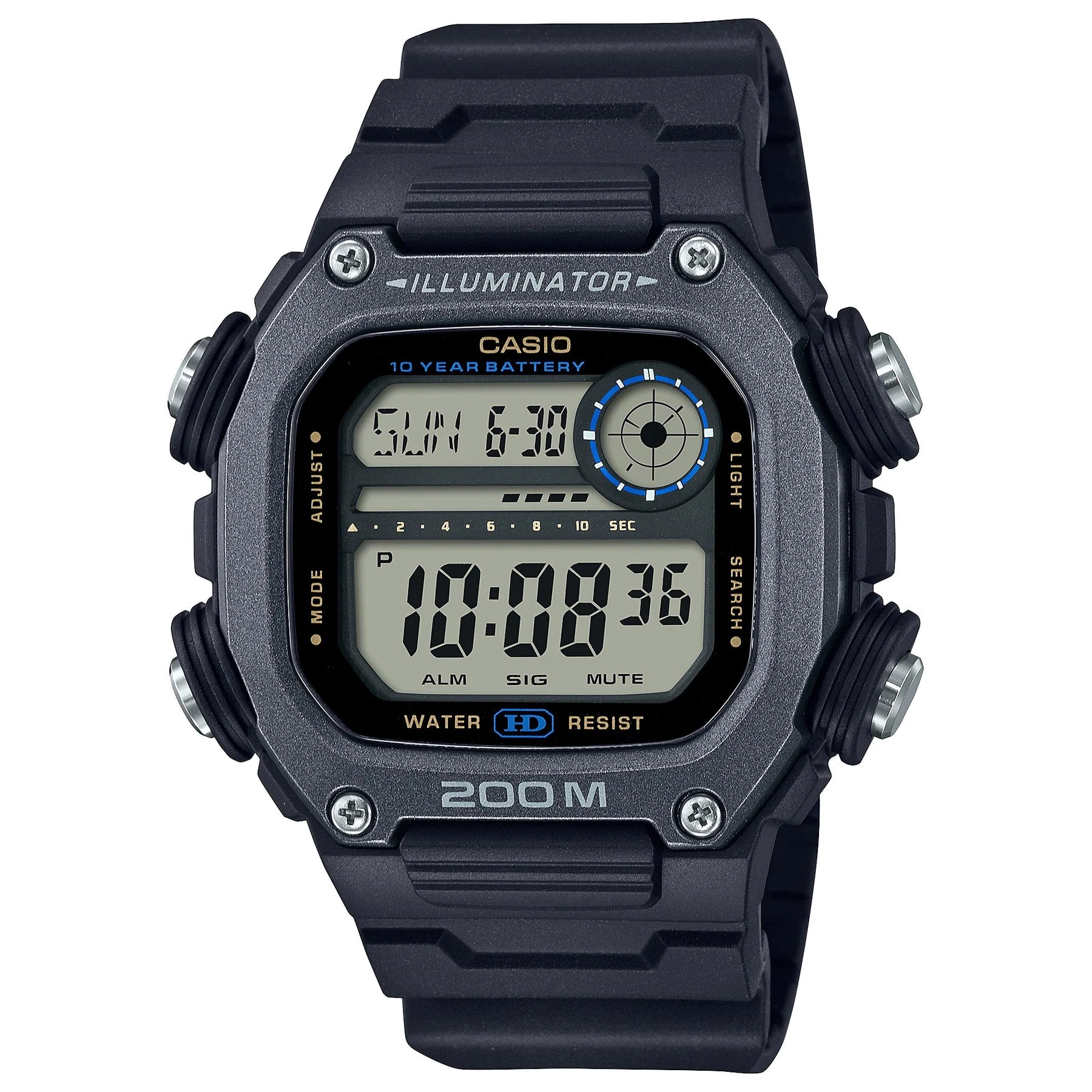 Casio Digital with Extra Long band Unisex DW291HX-1A