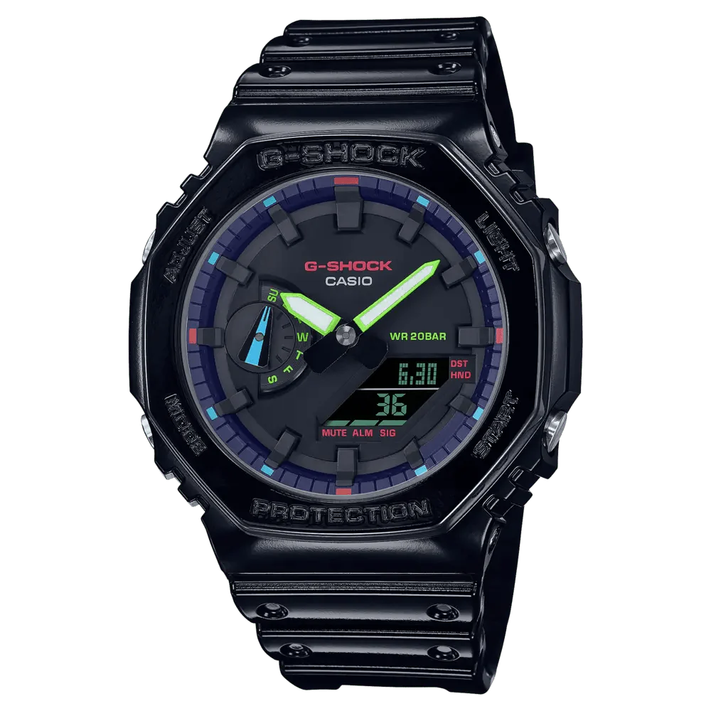 G-Shock Casioak Virtual Rainbow Series GA2100RGB-1A / GA-2100RGB-1A