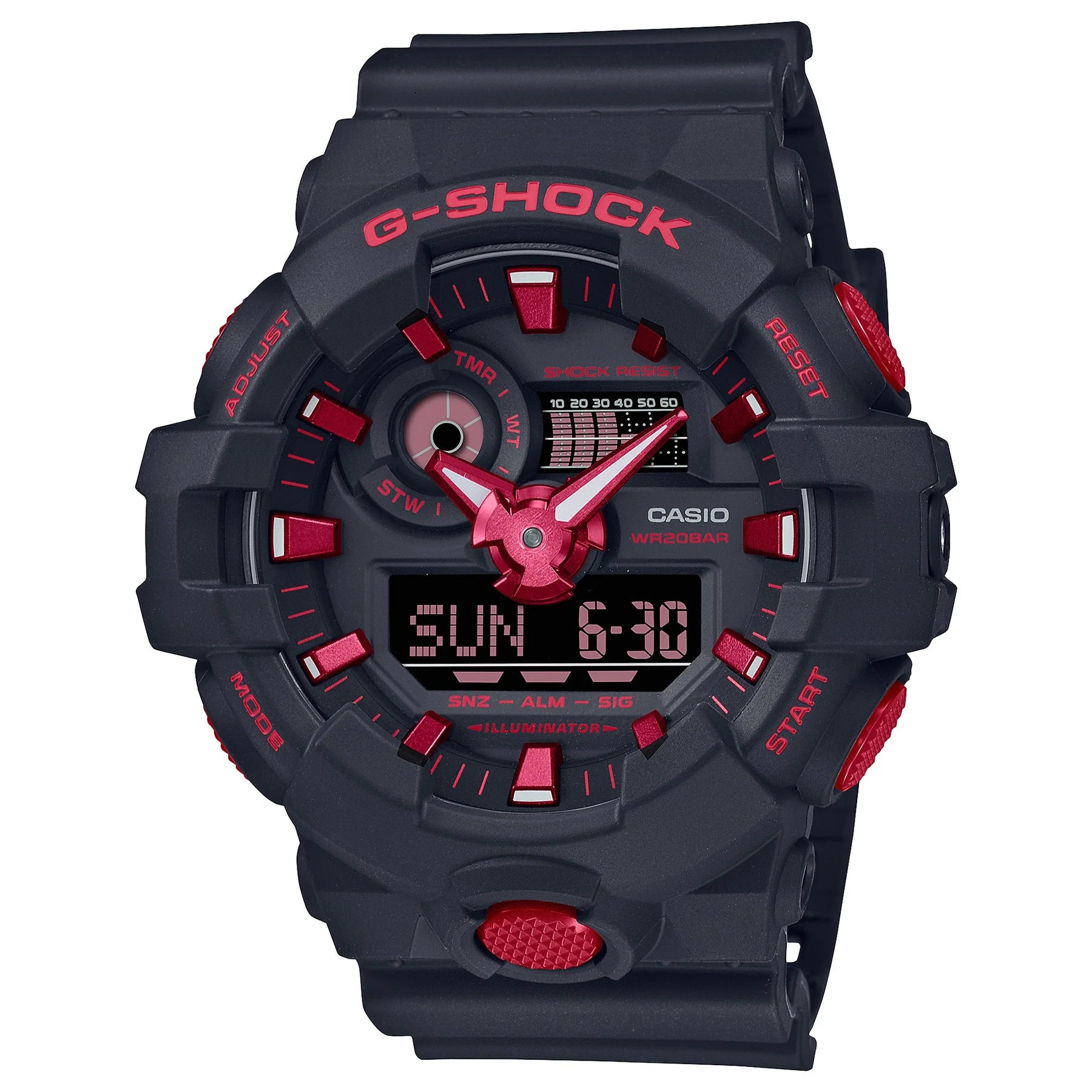 G shock illuminator red outlet