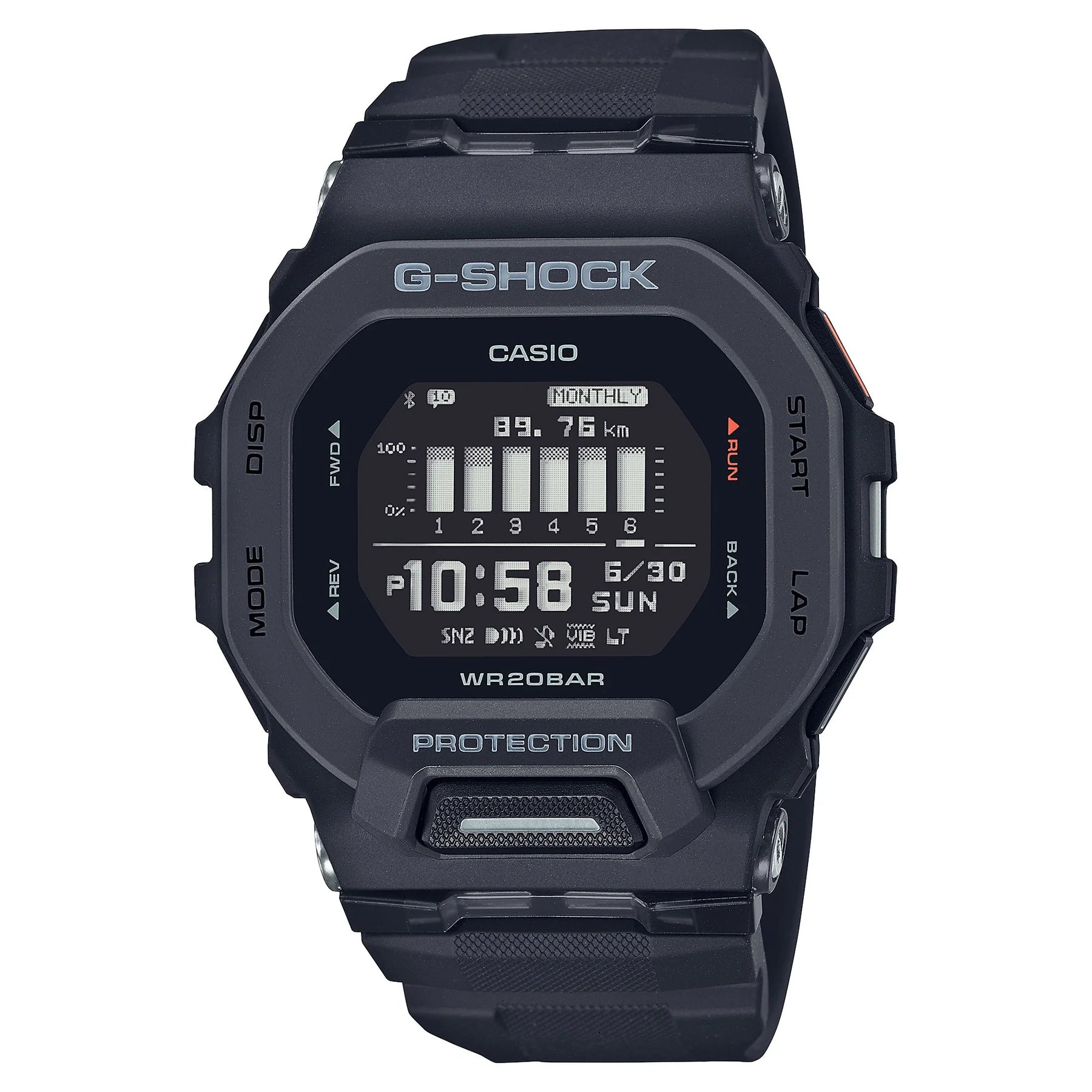 G Shock Digital Bluetooth Fitness Watch G Squad Series GBD200 1D GBD