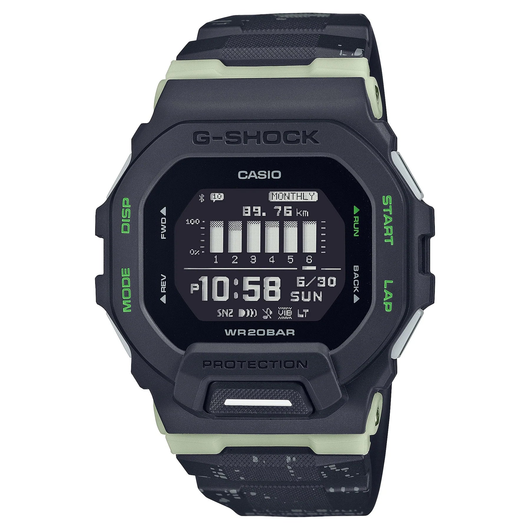 G Shock Digital Bluetooth Fitness Watch G Squad Series GBD200LM 1D GBD 200LM 1D