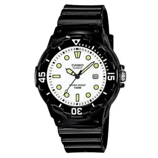 Casio Ladies Black and White Analogue LRW200H-7E1/LRW-200H-7E1V
